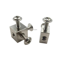 Écrou carré à angle droit à six côtés M3 Raccord acrylique carré en aluminium Joint fixe Écrou carré en alliage d'aluminium à trois voies