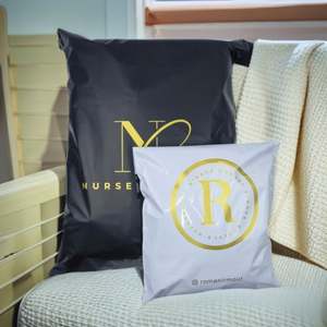 Enveloppe UV noire mate sacs d'expédition personnalisés sac Express en feuille d'impression dorée enveloppe en polymère sac d'expédition d'emballage d'expédition personnalisé - Product Image 2