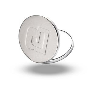 Silver Plated Custom Debossed Logo Dual Side High Quality Cosmetic <b>Compact</b> <b>Mirror</b> - Product Image 4