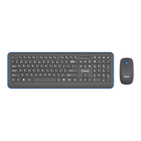 Penjualan pabrik laris Kombo Keyboard nirkabel 2.4Ghz Keyboard nirkabel desain ramping untuk penggunaan komputer kantor dan rumah