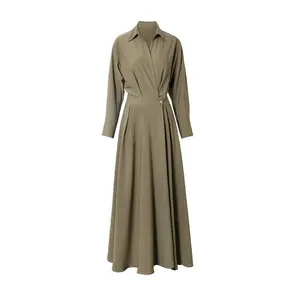 אופנה תכליתי צרפתית עיצוב High-end ארוך וקצר שרוולים טמפרמנט דק בינוני-אורך שמלה