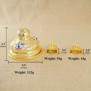 HT正教会十字架台座 金メッキエナメル製 組立式教会儀式用宗教儀式礼拝装飾宗教ギフト - Product Image 2