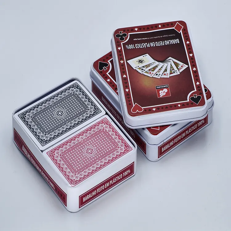 Custom design 100% À Prova D' Água de Plástico Jogando Cartas de Poker Tamanho Grande Impresso 2 Jumbo Index Baralhos de Cartas