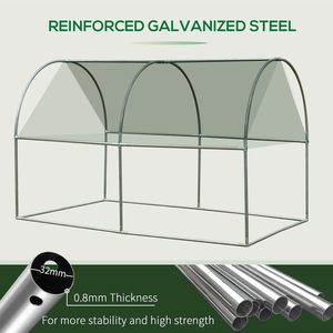 Invernadero de túnel sin llamar blanco fácil de usar Invernadero de jardín de fácil montaje con puertas Ventanas para <span class=keywords><strong>hierbas</strong></span> - Product Image 4