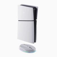 Support de chargeur avec ventilateur de refroidissement RGB pour PS5 Slim/Pro, support vertical, station d'accueil de charge rapide pour console PlayStation 5