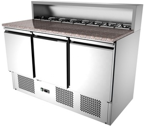De acero inoxidable comercial <span class=keywords><strong>Pizza</strong></span> refrigerador enfriador con tapa de mármol - Product Image 5
