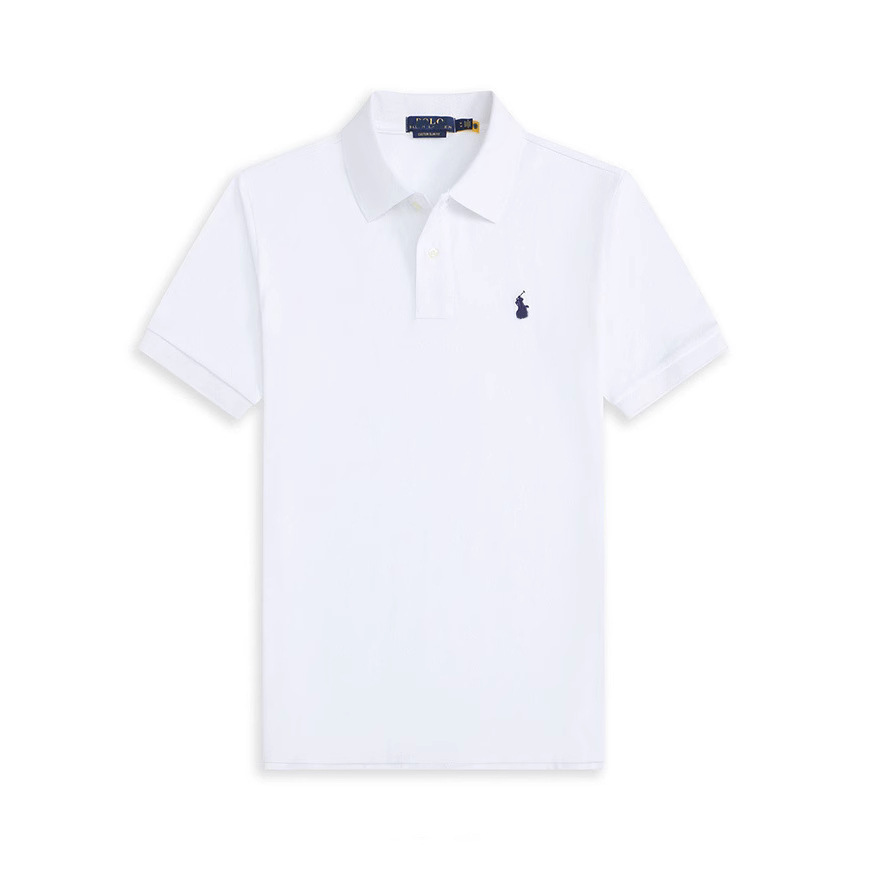 Polo manches courtes-blanc vert standard