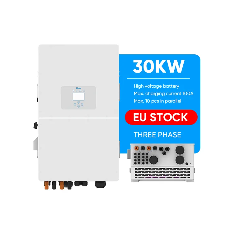 Deye 30kw 3 Phase Hybrid Solar Inverter deye SUN-30K-SG01HP3-EU-BM3 3 ...