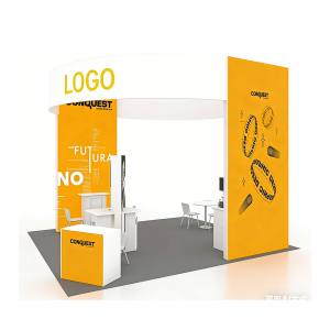 Stand d'exposition portable imprimé avec éclairage <span class=keywords><strong>LED</strong></span> SEG pour salons professionnels |   Stand d'exposition |   Stand personnalisé - Product Image 1