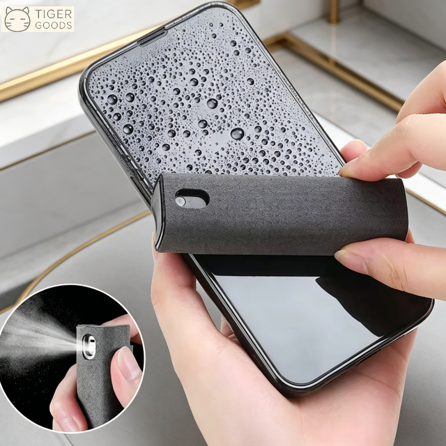 2 in 1 Microfiber Screen Cleaner Spray Bottle Mobile Phone Tablet Computer Microfiber Cloth Cleaning Wipes for iPhone Samsung Mi