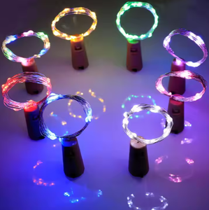 Kolpop10 Mini Fairy <strong>Indoor</strong> Party Decor Plastic LED Lights 18 Packs <strong>Battery</strong> Operated Vintage Style Dimmable Wine Bottle <strong>Lighting</strong> - Product Image 2