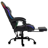 Chaise de jeu d'ordinateur de massage en cuir bon marché en gros d'Arabie Saoudite Silla Gamer Racing chaises de jeu RVB avec lumières et haut-parleurs