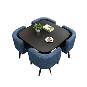 आधुनिक सरल अवकाश आयताकार तालिका कुर्सी संयोजन रसोई के लिए घर की दुकान विश्राम क्षेत्र के लिए गर्म बिक्री-संगमरमर डाइनिंग टेबल - Product Image 5