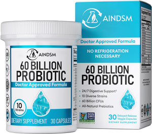 Cápsulas de Probióticos para la Digestión con 50 Mil Millones de UFC, Cápsulas Orgánicas de Prebióticos Digestivos, Suplemento para la Salud Intestinal - Product Image 1