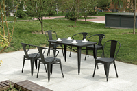 Ensemble de tables à manger et chaises d'extérieur au design moderne de luxe, ensemble de meubles de jardin et de patio