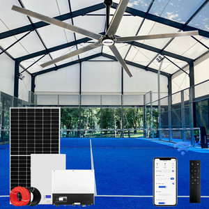 Ventilador de Techo Industrial Híbrido HVLS <span class=keywords><strong>AIFON</strong></span> de 18 Pies, Ventilador de Techo Grande para Almacén, Taller, Gimnasio con Panel Solar - Product Image 1