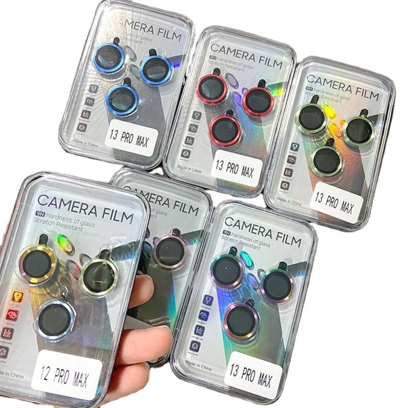 New Metal Aluminum Glass Camera Lens Screen Protector for Iphone 11 12 13 14 15 Pro Max Camera Lens Screen Protective Film