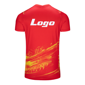 Lidong personalizado Dtg impresión deportes cuello en V camisetas estilo dragón chino pelota <span class=keywords><strong>de</strong></span> ping-pong equipo Jersey tela <span class=keywords><strong>de</strong></span> malla que absorbe la humedad - Product Image 6