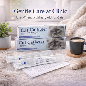 Catéter Urinario Estéril para <span class=keywords><strong>Gatos</strong></span>, Catéter Uretral de 1.0/1.3 mm (Catéter para <span class=keywords><strong>Gatos</strong></span>, Sin Dolor) para Uso Veterinario al Mejor Precio - Product Image 1