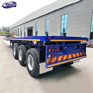 ALEEAO Liangshan 배송 40 피트 2 3 축 평판 세미 트럭 트레일러 중국에서 평판 트레일러