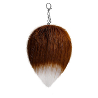 Accessoires de performance de boule de poils assortis à la couleur de la scène de la queue de renard porte-clés pendentif de sac pour femme
