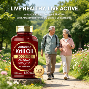 Aceite de <span class=keywords><strong>Krill</strong></span> Antártico 2000mg, 120 Cápsulas Blandas, Omega-3 EPA DHA con Astaxantina, Sin Gluten, Suplemento Dietético para la Salud del Corazón y el Cerebro - Product Image 4