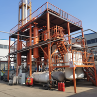 Unité de distillation semi-continue à grande capacité pour transformer l'huile moteur automobile usagée en diesel et en essence