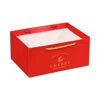 Boîtes cadeaux rigides en carton avec couvercle transparent, papier couché, gaufrage alimentaire, pelliculage mat, vernissage UV, estampage, recyclables
