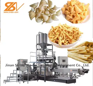 Máquina Industrial de fabricación de hojaldre de maíz, línea de producción de Material crudo, harina de trigo, maíz, arroz