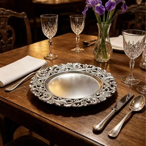 Assiette Ronde Creuse Modèle BY-251 Motif Solide de Luxe pour Hôtels, Banquets, Mariages, Desserts, Décoration Intérieure, Commerce International - Product Image 4