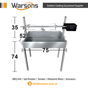 Asador de Carbón Extensible con Espiedo (Compacto 75cm, Totalmente Extendido 138cm) - Product Image 4
