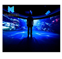 Proyección interactiva inmersiva vertical estereoscópica inmersiva a ojo desnudo proyección 3D interior 5d inmersiva