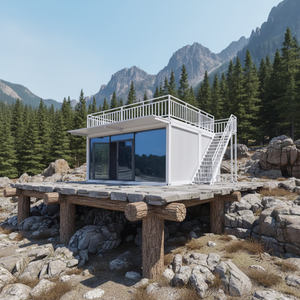 Casa Contenedor de Dos Pisos con Terraza en el Techo, Vivienda Modular Prefabricada Resistente para Vida Urbana Bajo Puentes y Escapadas Panorámicas - Product Image 2