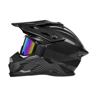 Casque de moto tout-terrain ABS certifié DOT de style nouveau pour hommes et femmes, respirant, pour le VTT, le rallye et le karting adulte