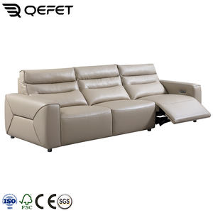 طقم جلد جلد رداء صناعي حديث مزود بمحرك كهربائي 3 مقاعد أرائك كرسي - Product Image 2