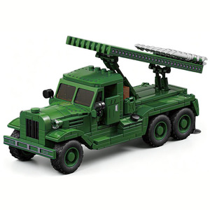 Katyusha <strong>Rocket</strong> Launcher <strong>Model</strong> DIY Building Blocks Toy ABS Plastic Educational WWII Military Vehicle Bricks Toy for Boys - Product Image 1