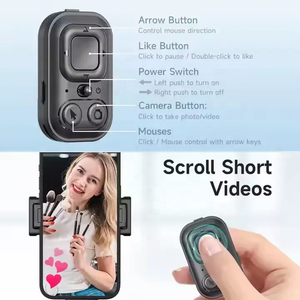 Stabilisateur Gimbal Sport 360° de 18 cm avec suivi du visage, télécommande sans fil, contrôle gestuel et perche à <span class=keywords><strong>selfie</strong></span> intégrée pour téléphone portable et caméra d'<span class=keywords><strong>action</strong></span> - Product Image 2