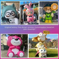 Escultura de Mascota de Dibujos Animados de Gran Tamaño Hecha a Medida, Estatua de Personaje de Marca Personalizada Impermeable de Fibra de Vidrio para Campañas en Plazas al Aire Libre