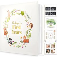 Libro de Recuerdos para Bebés con Tapa Dura y Impresión a Todo Color Personalizada, Planificador de Crecimiento con Funda de Papel Offset