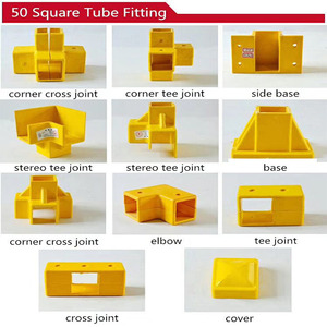 ข้อต่อท่อรั้ว FRP แบบข้อศอกสามมิติ สามทาง สี่ทาง - Product Image 4