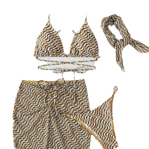 Nuevo <span class=keywords><strong>Bikini</strong></span> Sexy de Tres Piezas con Cordones Ajustables y Velo - Product Image 5