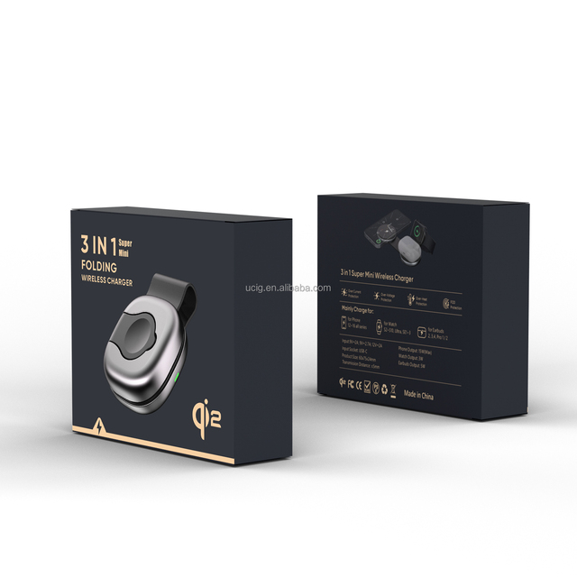 Qi2 Wireless Charger | 3 in 1 Foldable Qi Certified Mini Wireless Charger for Phone & Smart Watch & Earphone