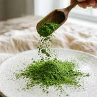 Vente Flash Nouvelle Poudre de Thé Vert Matcha Bio de Haute Qualité A-7A OEM Marque Privée Boîte/Bouteille en Gros