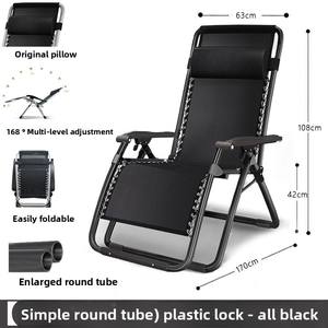 Chaise longue pliante portable pour la pause déjeuner avec dossier en métal, chaise <span class=keywords><strong>de</strong></span> plage pour la maison et l'extérieur, chaise longue pour le parc, les loisirs et le <span class=keywords><strong>soleil</strong></span> - Product Image 4