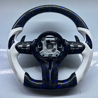 Volant en fibre de carbone forgé bleu pour BMW F10 F30 F01 F36 F20 F22 F31 M3 F80 M2 F87 X5 F15 E70 X6 F16 E71 X1 E84 E60 E46