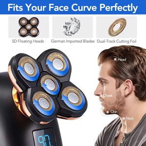 Smart LED Display Mini rasoio elettrico senza fili per gli uomini multifunzionale barba e mento <span class=keywords><strong>collo</strong></span> rimozione peli - Product Image 3