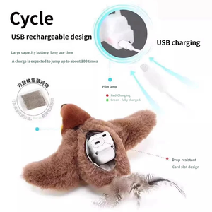 Innovativo Giocattolo per Gatti Ricaricabile USB con Ali Svolazzanti e Sensore di Movimento Automatico per Stimolare la <span class=keywords><strong>Caccia</strong></span> Naturale Felina - Product Image 4