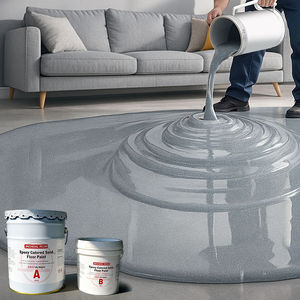 Pintura Epóxica de Alto Brillo a Base de Agua con Arena de Color, Autonivelante, para Pisos de <span class=keywords><strong>Garaje</strong></span>, Caminos de Cemento, Resistente al Desgaste, Aplicación con Brocha - Product Image 1