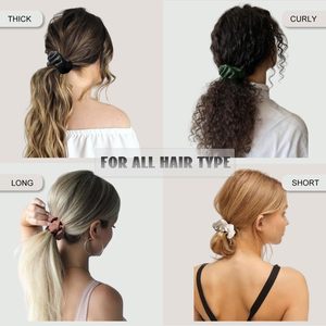 Màu Rắn Tóc Scrunchies Vải Đàn Hồi Tóc Ban Nhạc Phụ Nữ Tóc Quan Hệ Tóc Đuôi Ngựa Chủ Sở Hữu Ban Nhạc Cao Su Cô Gái Satin Scrunchies - Product Image 4