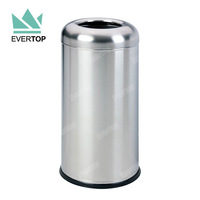Récipient de déchets industriels debout de conception de balle de conteneur de déchets industriels d'acier inoxydable de dôme ouvert DB-65G